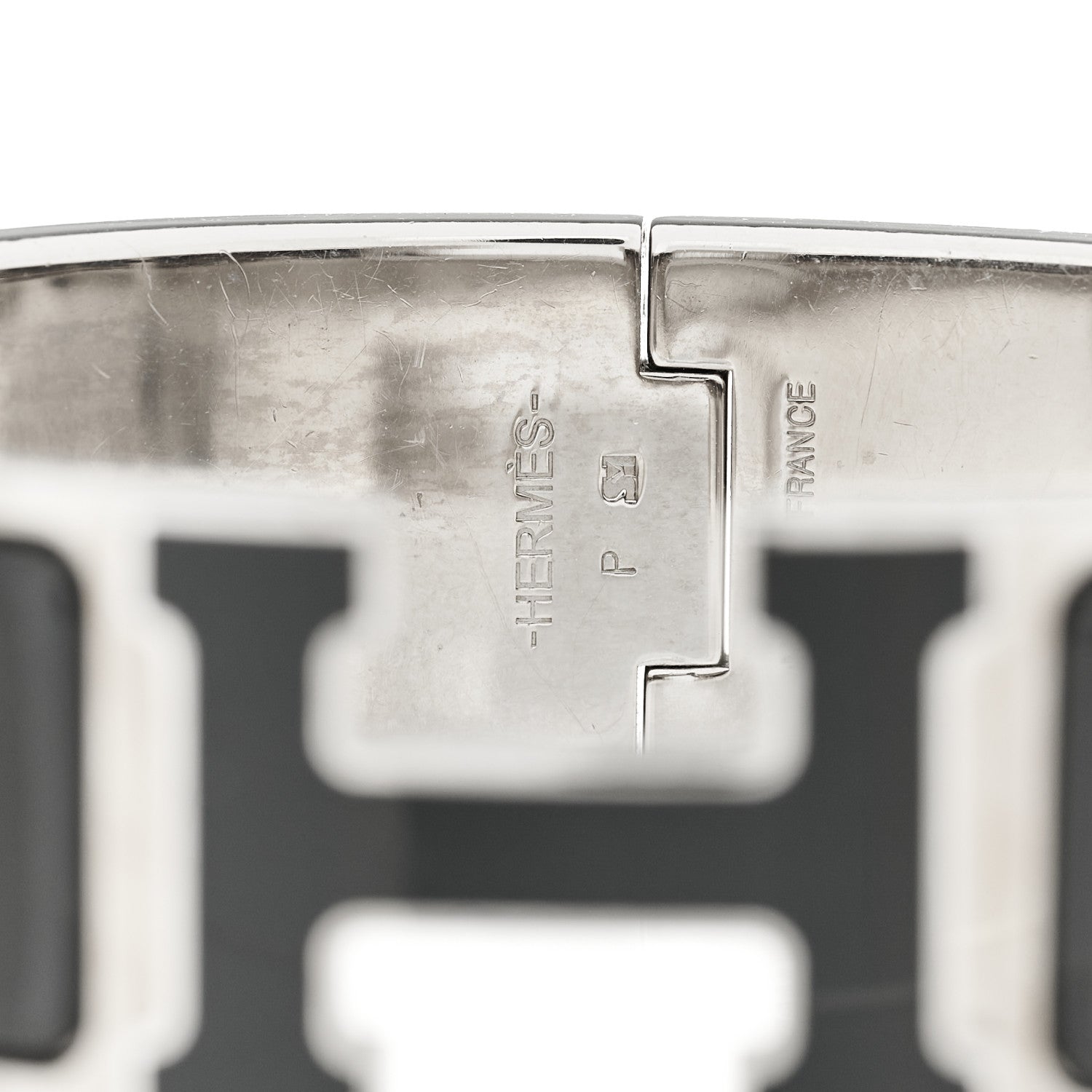 Hermes Enamel Wide Clic Clac H Bracelet PM Black 3 of 5