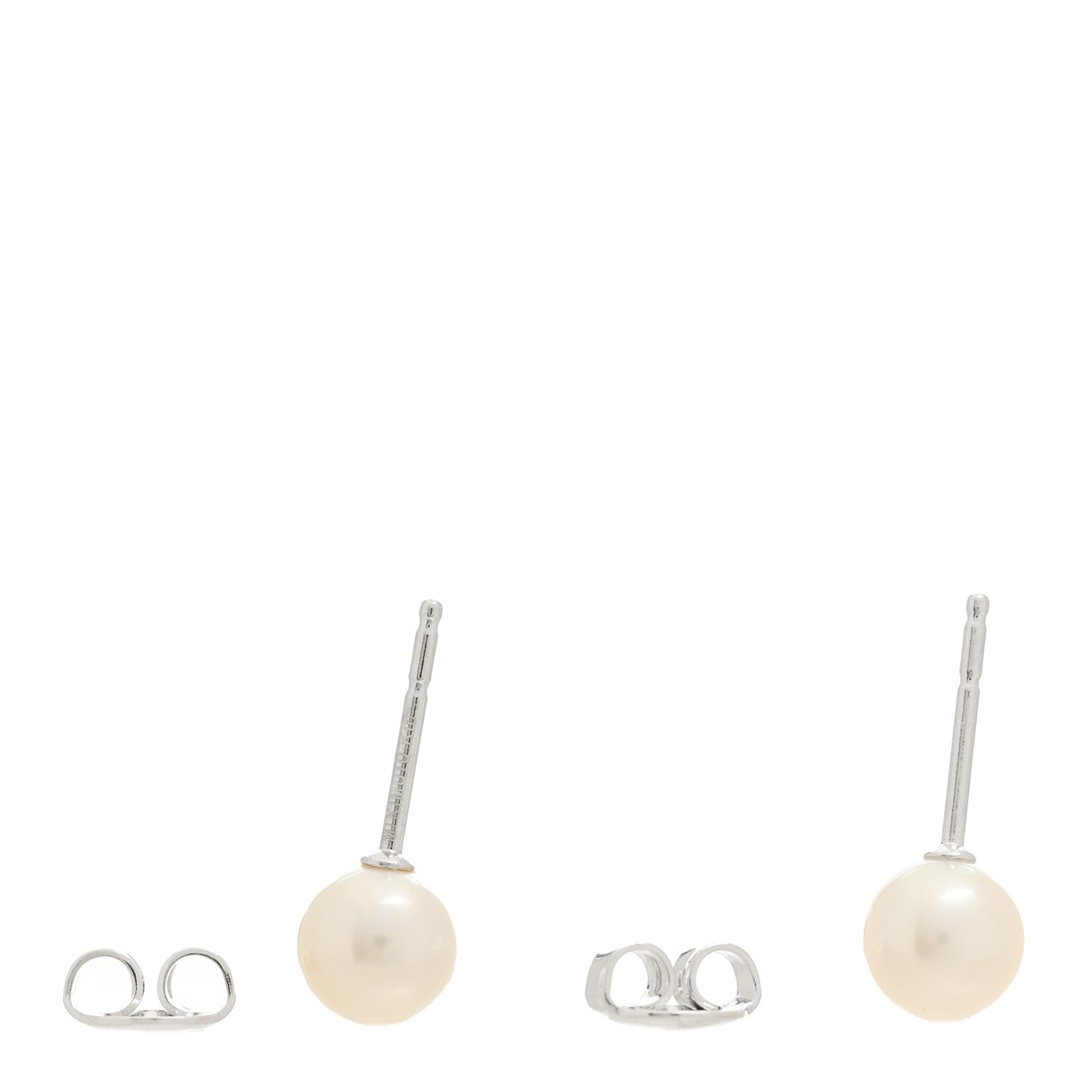 Mikimoto 18K White Gold Akoya Cultured Pearl 6-6.5mm Stud Earrings 3 of 5