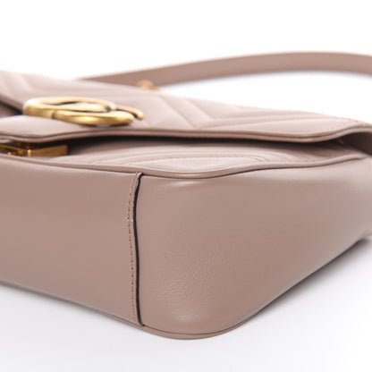 Gucci Calfskin Matelasse Small GG Marmont Shoulder Bag Porcelain Rose 9 of 10