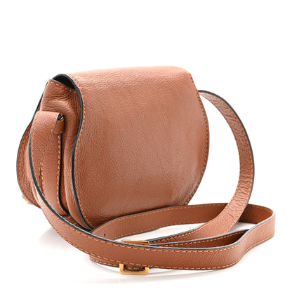 Chloe Grained Calfskin Small Marcie Saddle Bag Tan 3 of 11