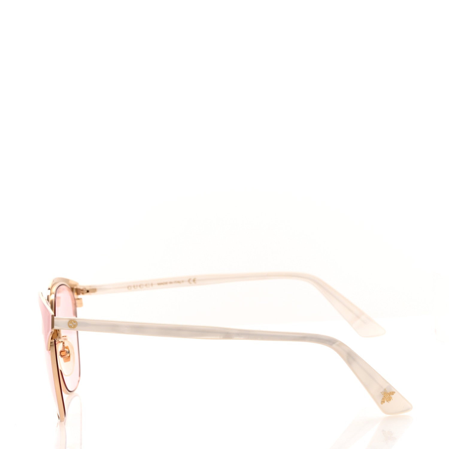 Gucci Round Metal Sunglasses GG0244S Pink 3 of 7