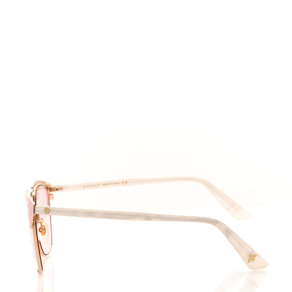 Gucci Round Metal Sunglasses GG0244S Pink 3 of 7