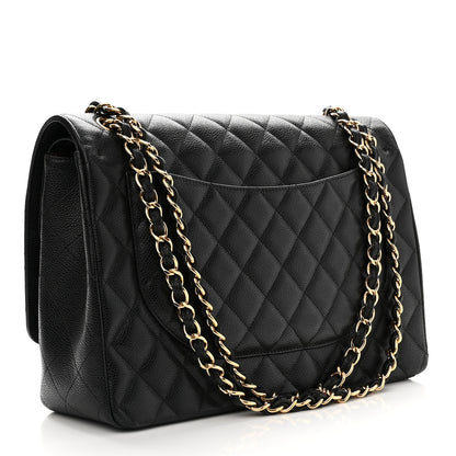 Chanel Caviar Quilted Maxi Double Flap Black 3 of 10