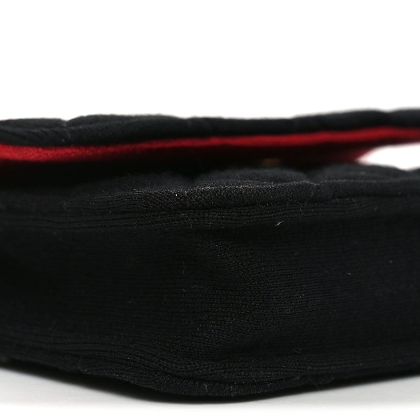 Jersey Quilted Micro Mini Flap Black