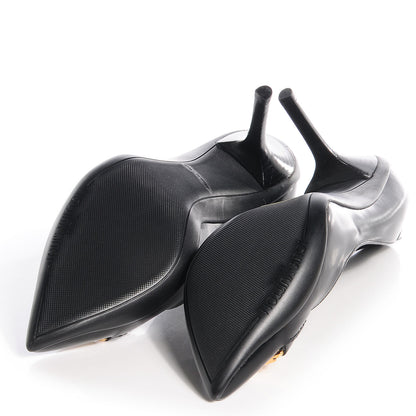 Louis Vuitton LOUIS VUITTON Glazed Calfskin Candice Pumps 35 Black 5 of 9