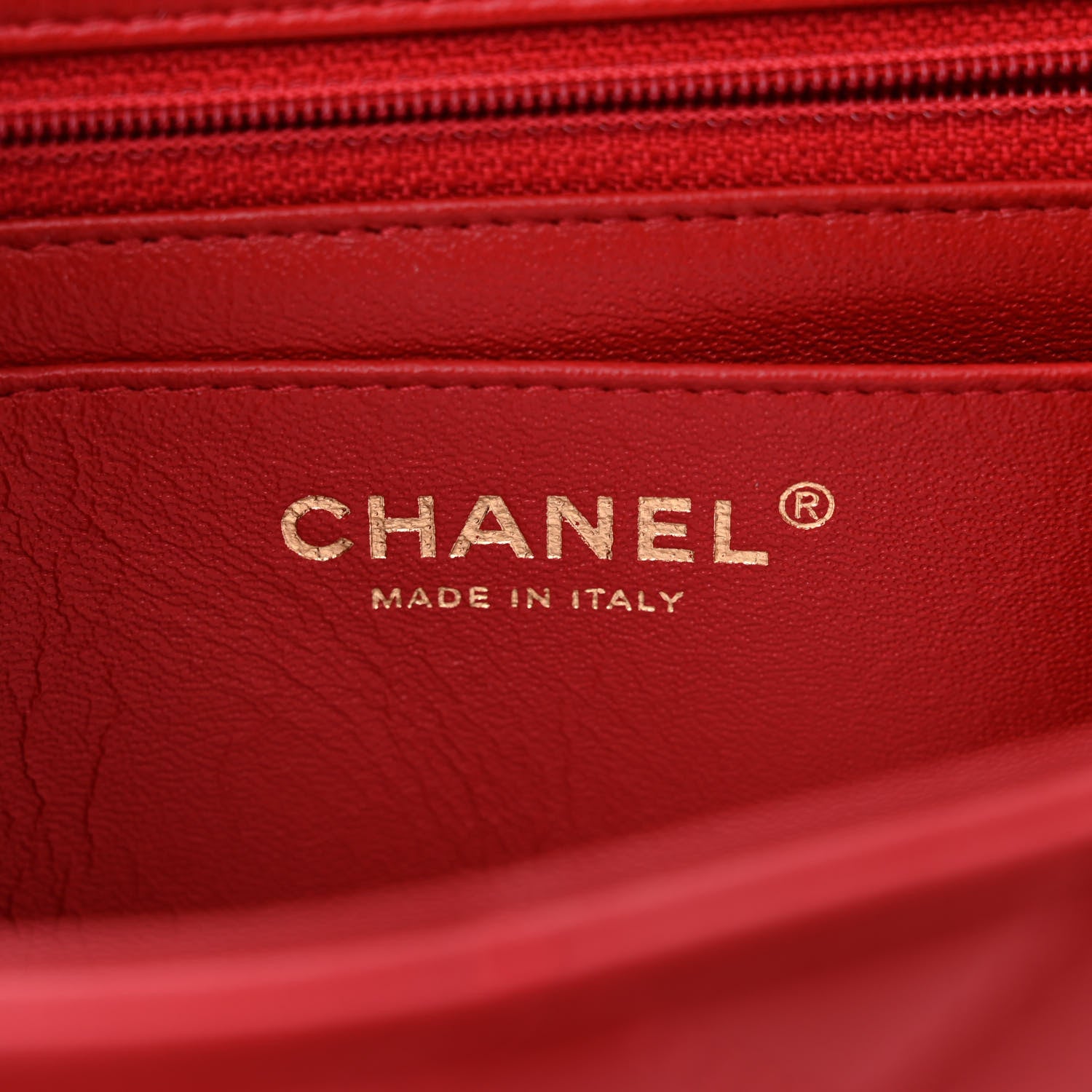 Chanel Lambskin Quilted Mini Rectangular Flap Red 6 of 11