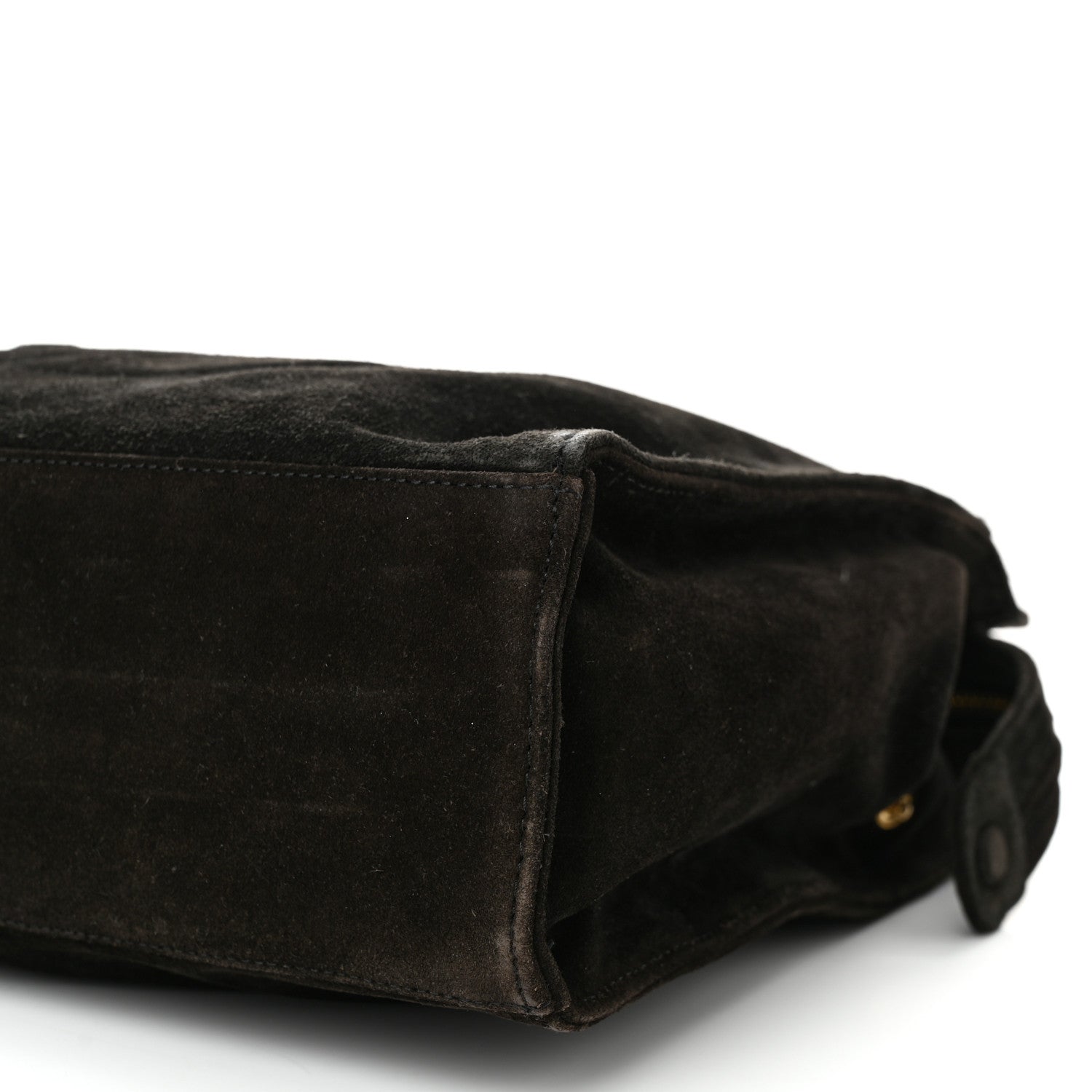 Chanel Suede CC Shoulder Bag Brown 10 of 11