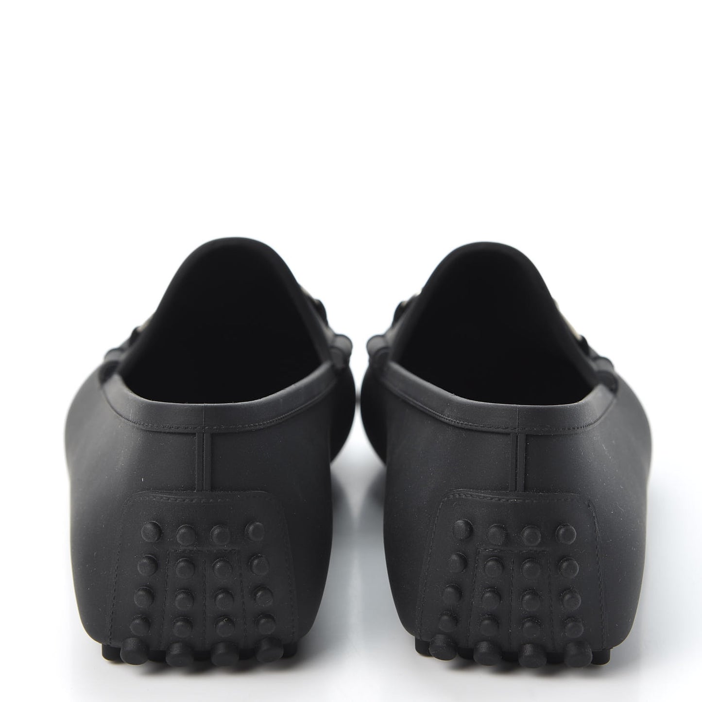 Rubber Mens Horsebit Driver Loafers 7 Black