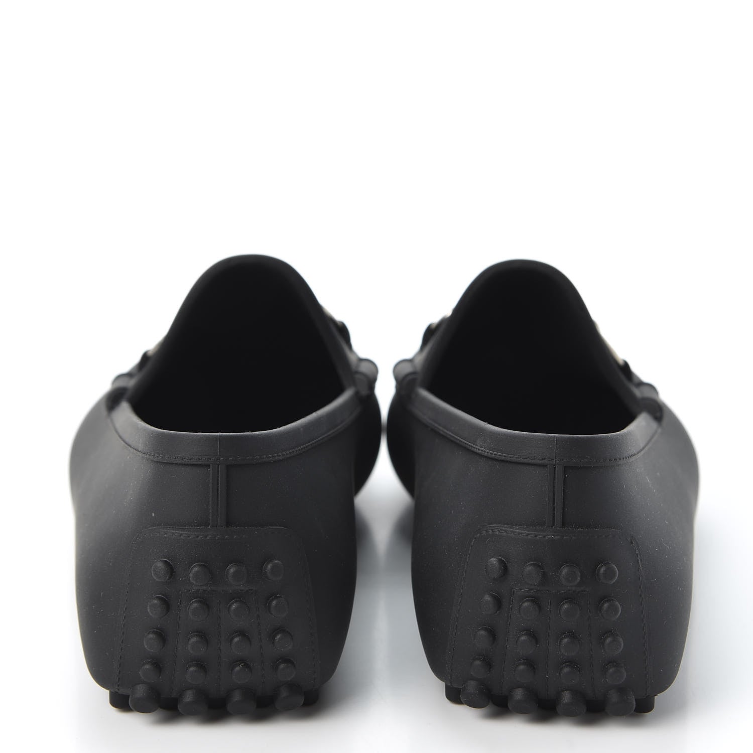 Gucci Rubber Mens Horsebit Driver Loafers 7 Black 6 of 9