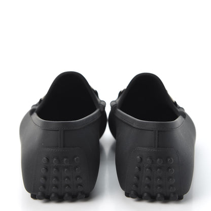 Gucci Rubber Mens Horsebit Driver Loafers 7 Black 6 of 9