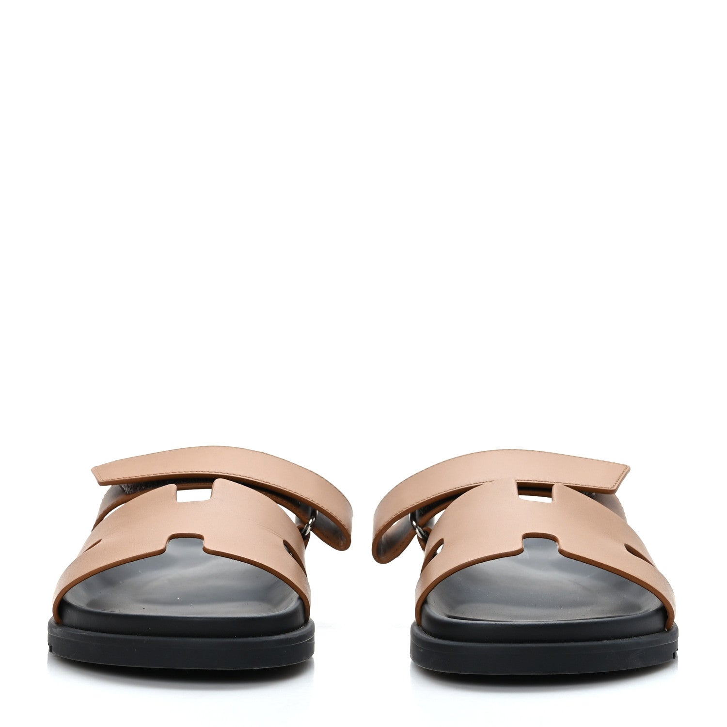 Hermes Calfskin Mens Chypre Sandals 41.5 Naturel 2 of 9