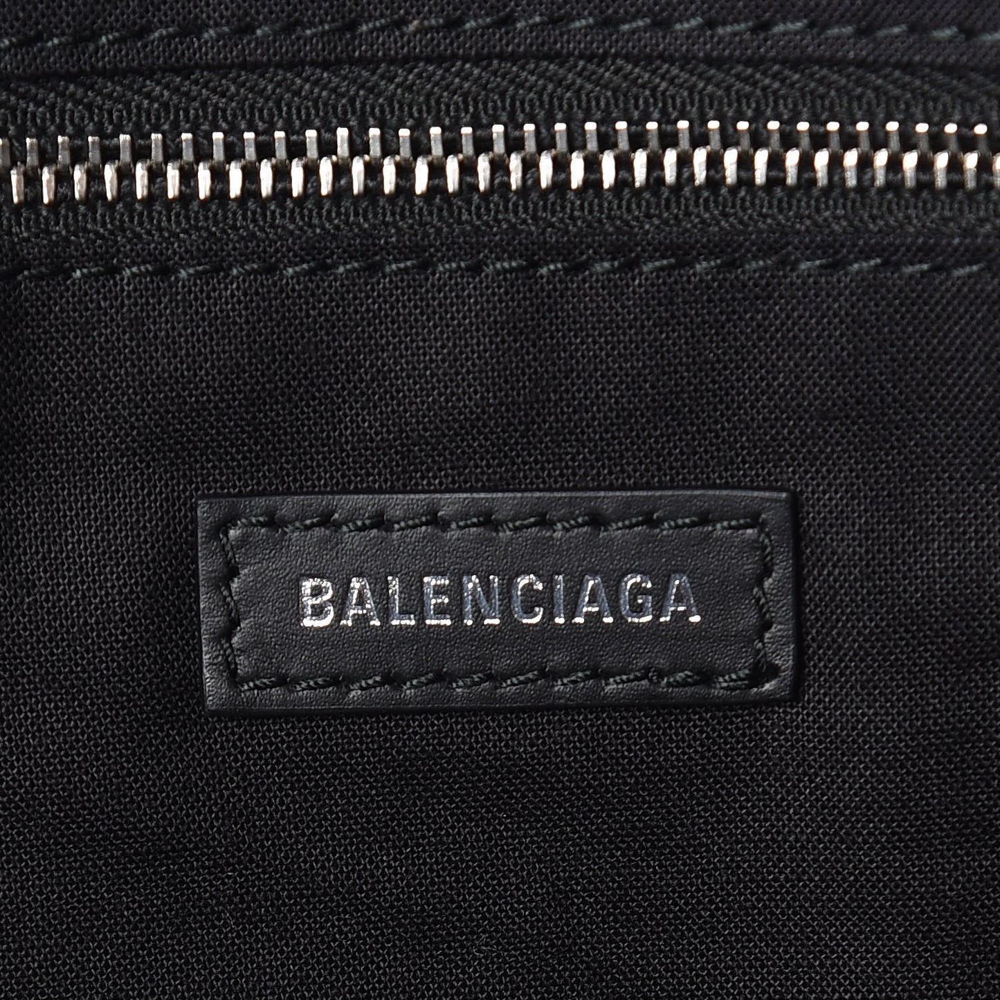 Cotton Canvas Calfskin Navy Tote Natural Black