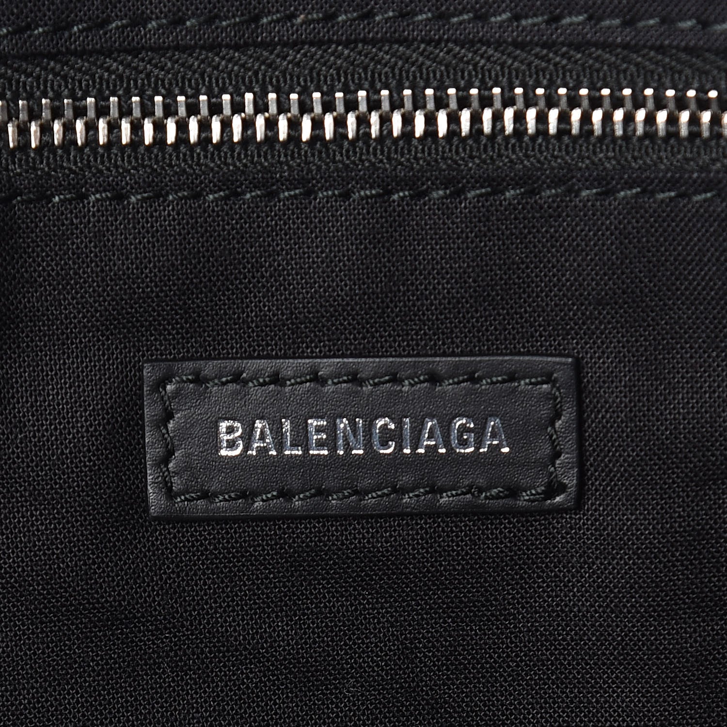 Balenciaga Cotton Canvas Calfskin Navy Tote Natural Black 6 of 10