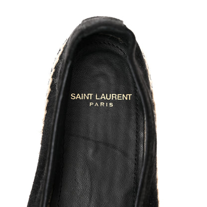 Saint Laurent Suede Monogram Espadrilles 36.5 Black 7 of 8