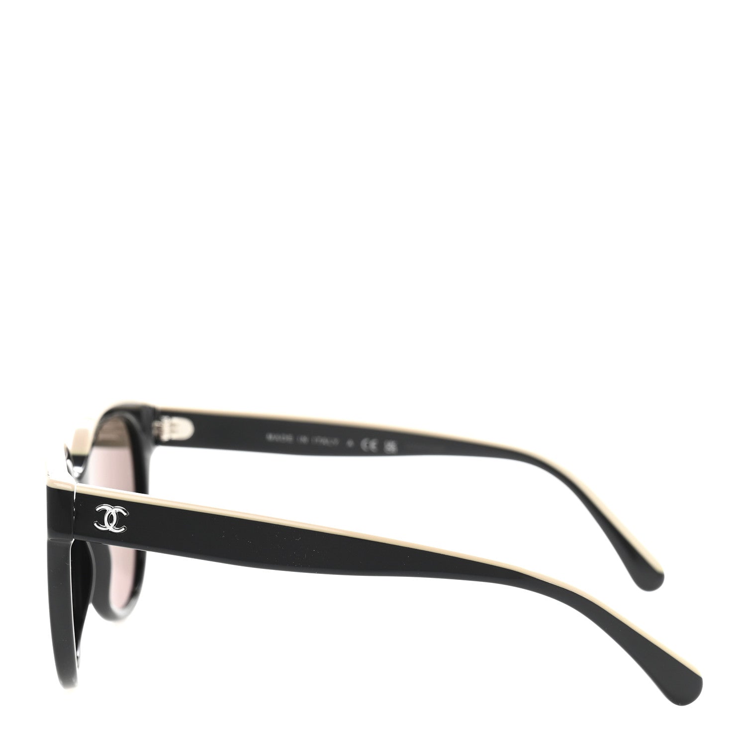Chanel Acetate CC Butterfly Sunglasses 5414 Black Beige 3 of 8