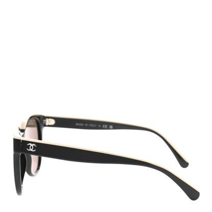 Chanel Acetate CC Butterfly Sunglasses 5414 Black Beige 3 of 8