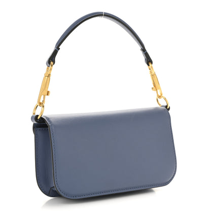 Valentino Garavani Calfskin Vlogo Small Loco Shoulder Bag Blue 3 of 12