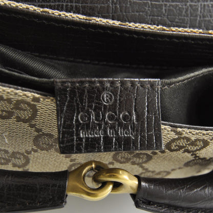 Gucci Monogram Horsebit Clutch Ebony 7 of 8