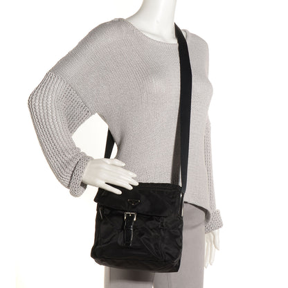 Prada Nylon Vela Messenger Black 2 of 9