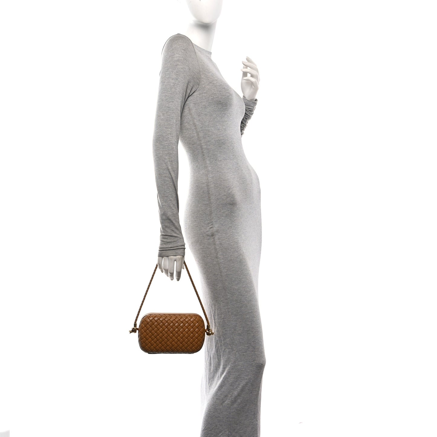 Calfskin Intrecciato Knot On Strap Camel