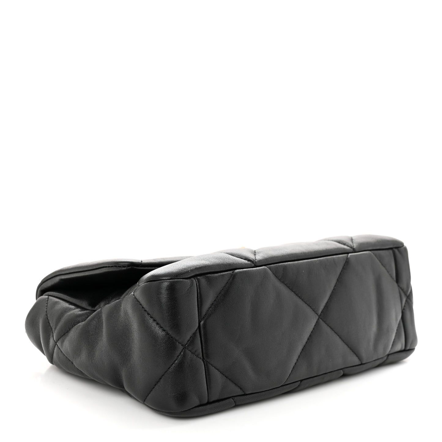 Lambskin Quilted Medium Chanel 19 Flap Black