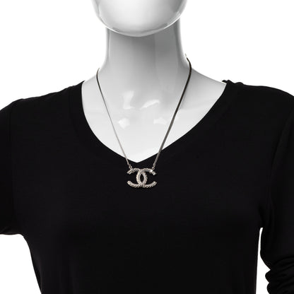 Chanel Crystal CC Chain Necklace Gold 2 of 6