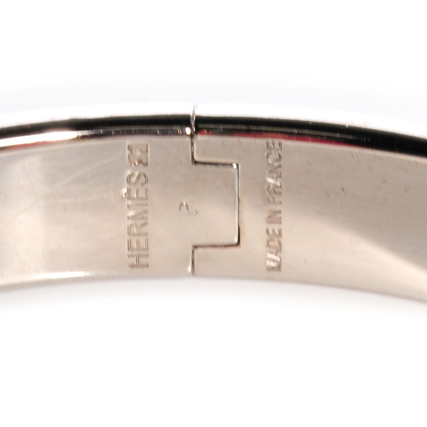 Narrow Enamel Clic Clac H Bracelet PM Orange and White