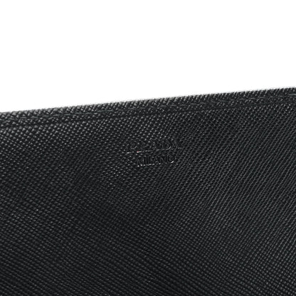 Prada Vitello Move Metal Oro Chain Wallet Black 6 of 9