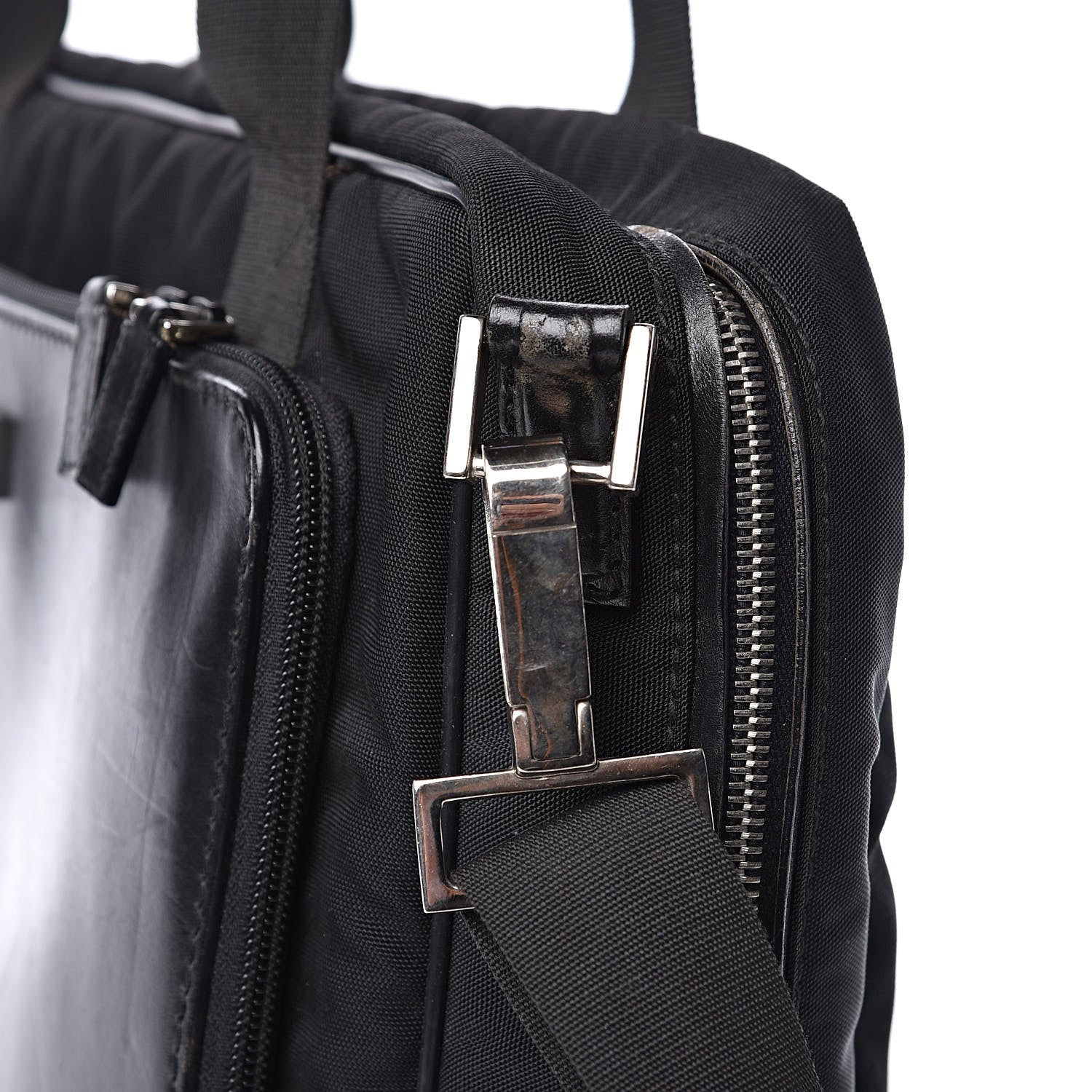 Gucci Nylon Calfskin Briefcase Black 11 of 13