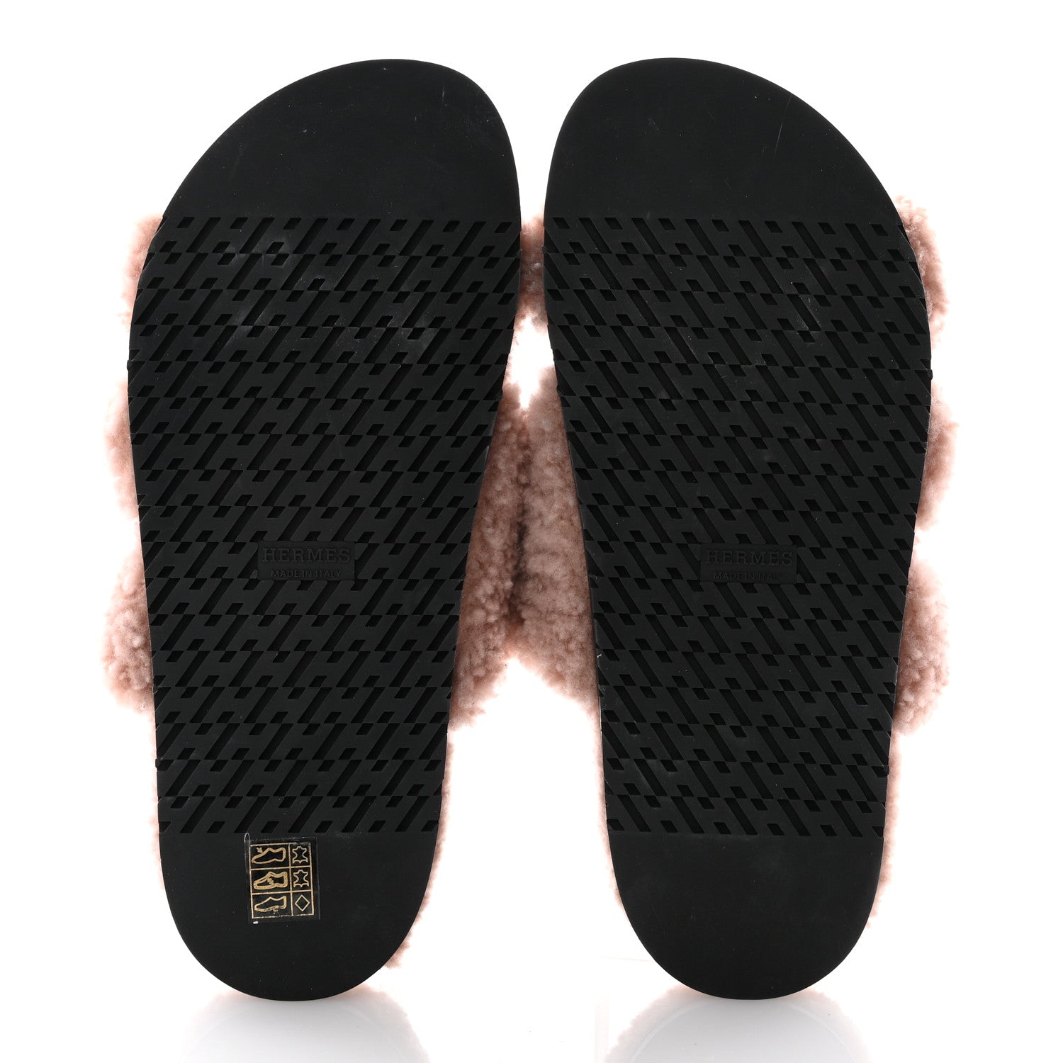 Hermes Woolskin Womens Chypre Sandals 39.5 Bois De Santal 6 of 8