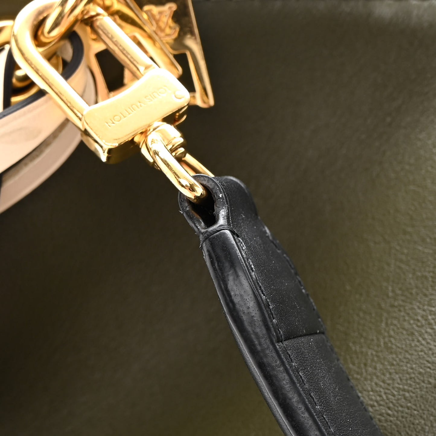 Damier Ebene Calfskin Maida Khaki
