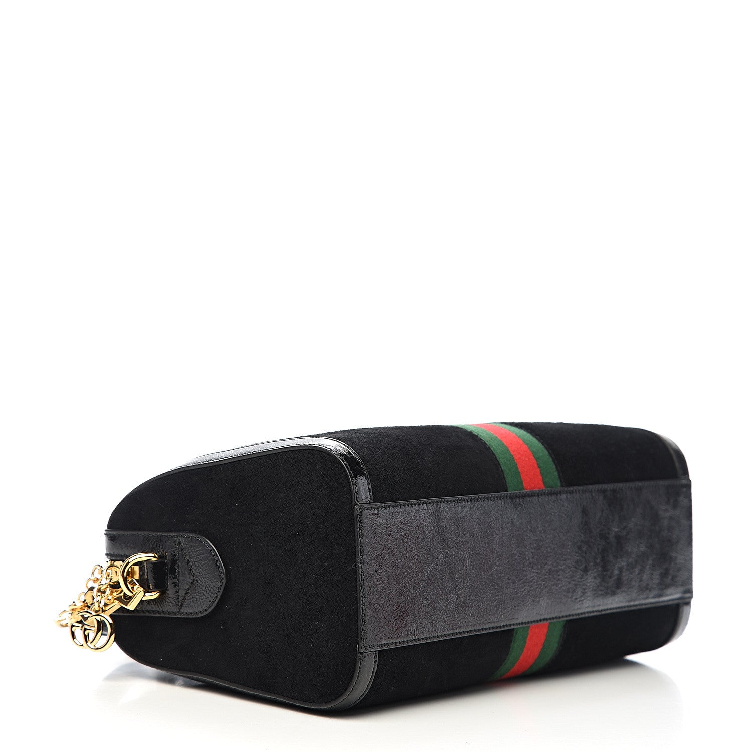Gucci Suede Patent GG Web Medium Ophidia Boston Black 3 of 9