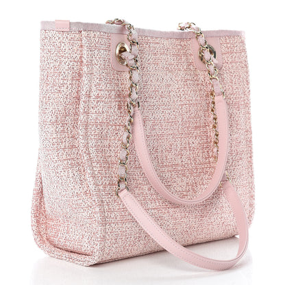 Chanel Woven Straw Raffia Mini Deauville Tote Pink 3 of 9