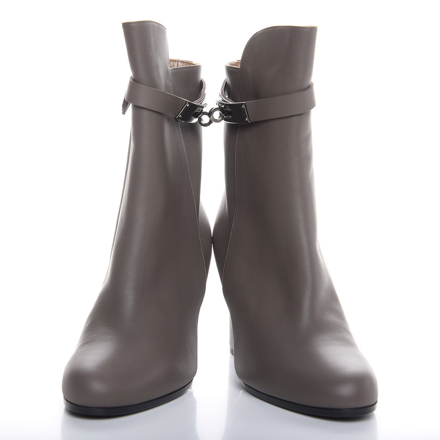 Calfskin Joueuse Ankle Boots 38.5 Etain