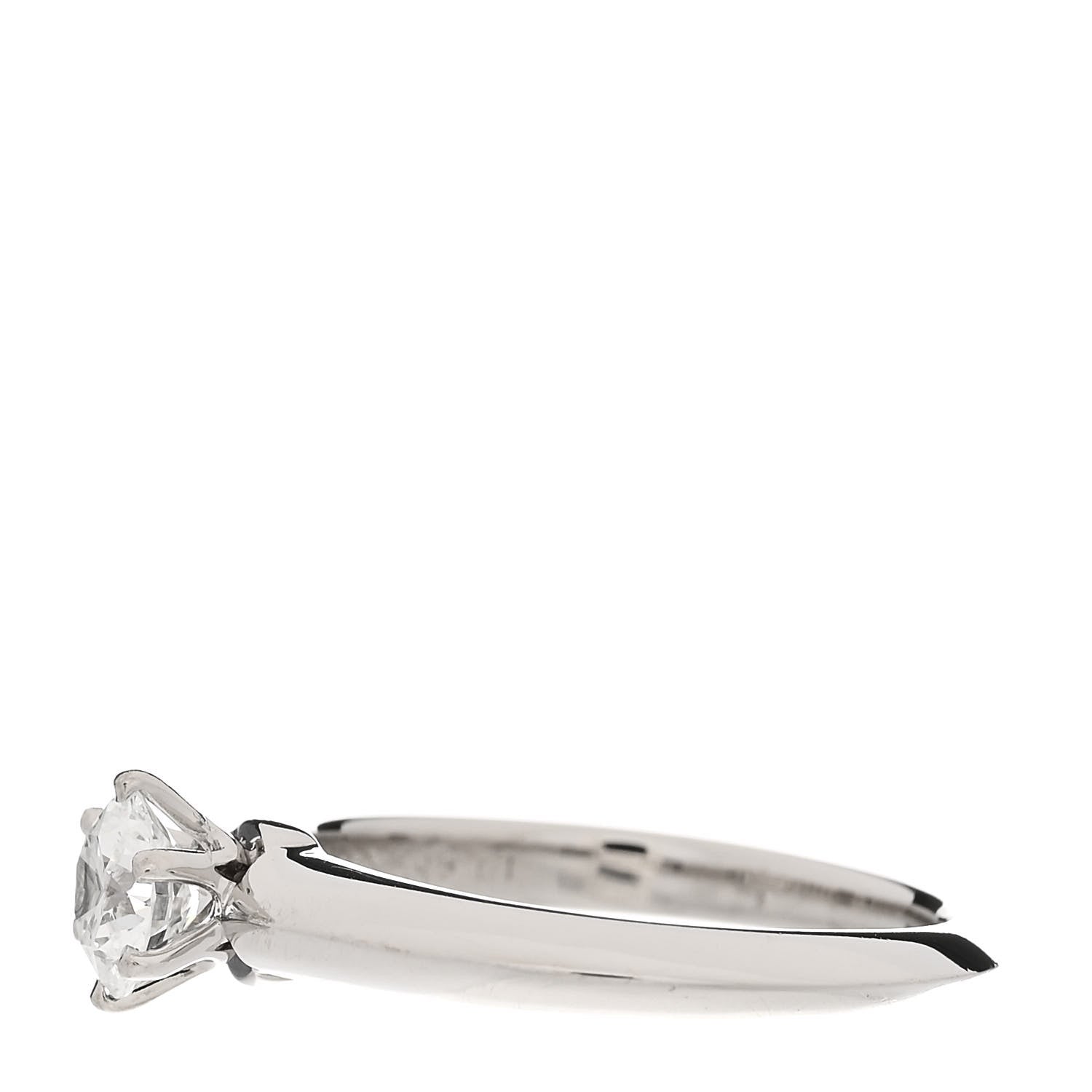 Tiffany Platinum Diamond .49ct Solitaire Engagement Ring 49 5 3 of 6