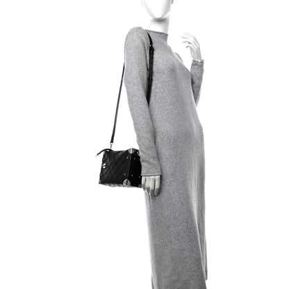 Louis Vuitton Calfskin Debossed Monogram Side Trunk Black 2 of 9