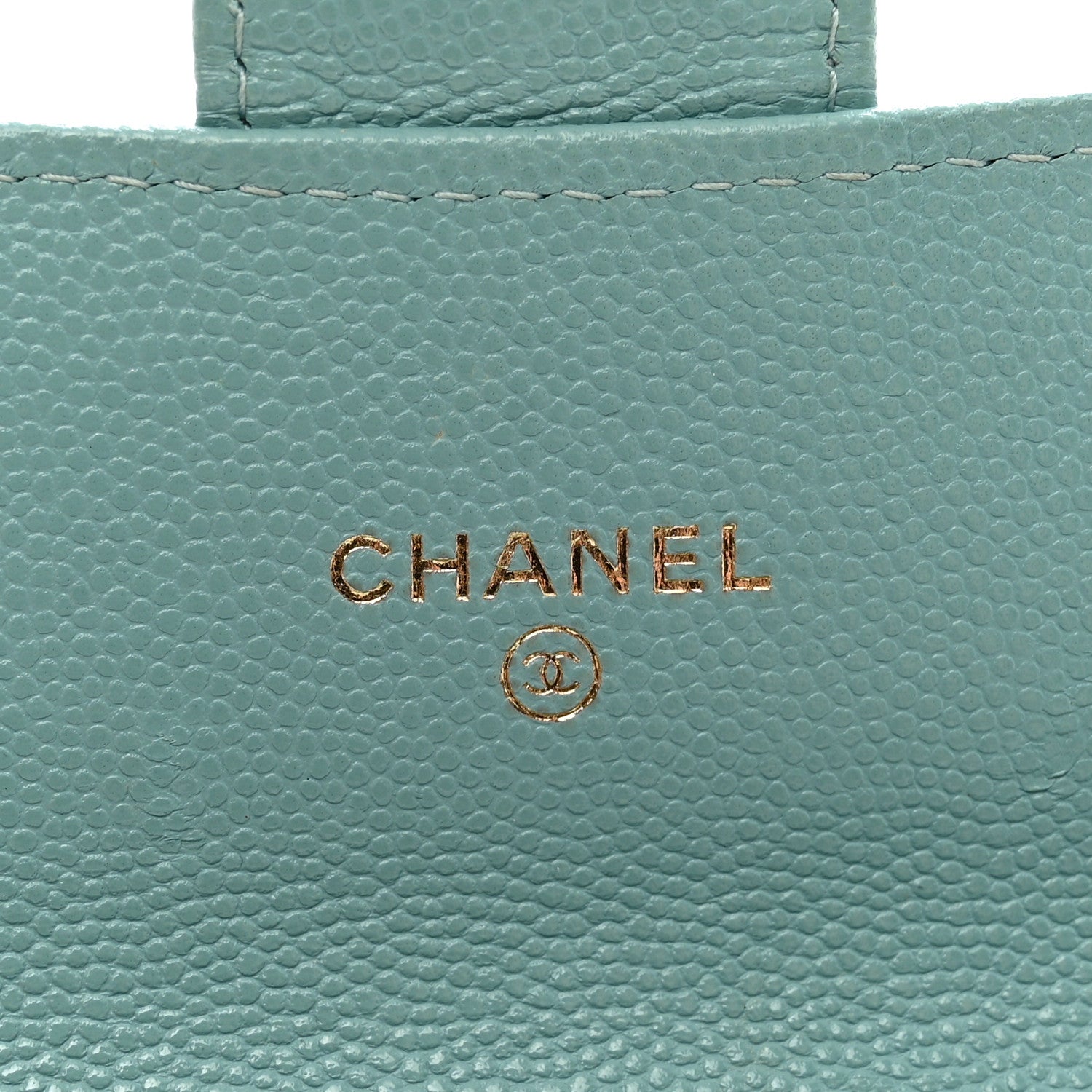 Chanel Caviar Quilted Medium Gusset Flap Wallet Light Blue 6 of 10