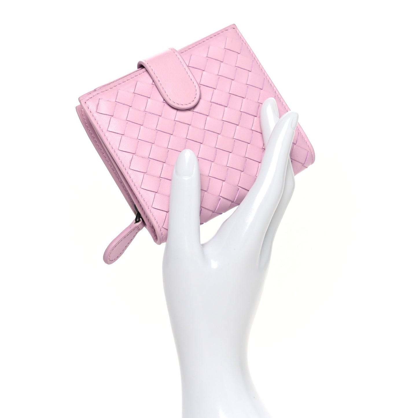 Nappa Intrecciato Mini Wallet Dragee