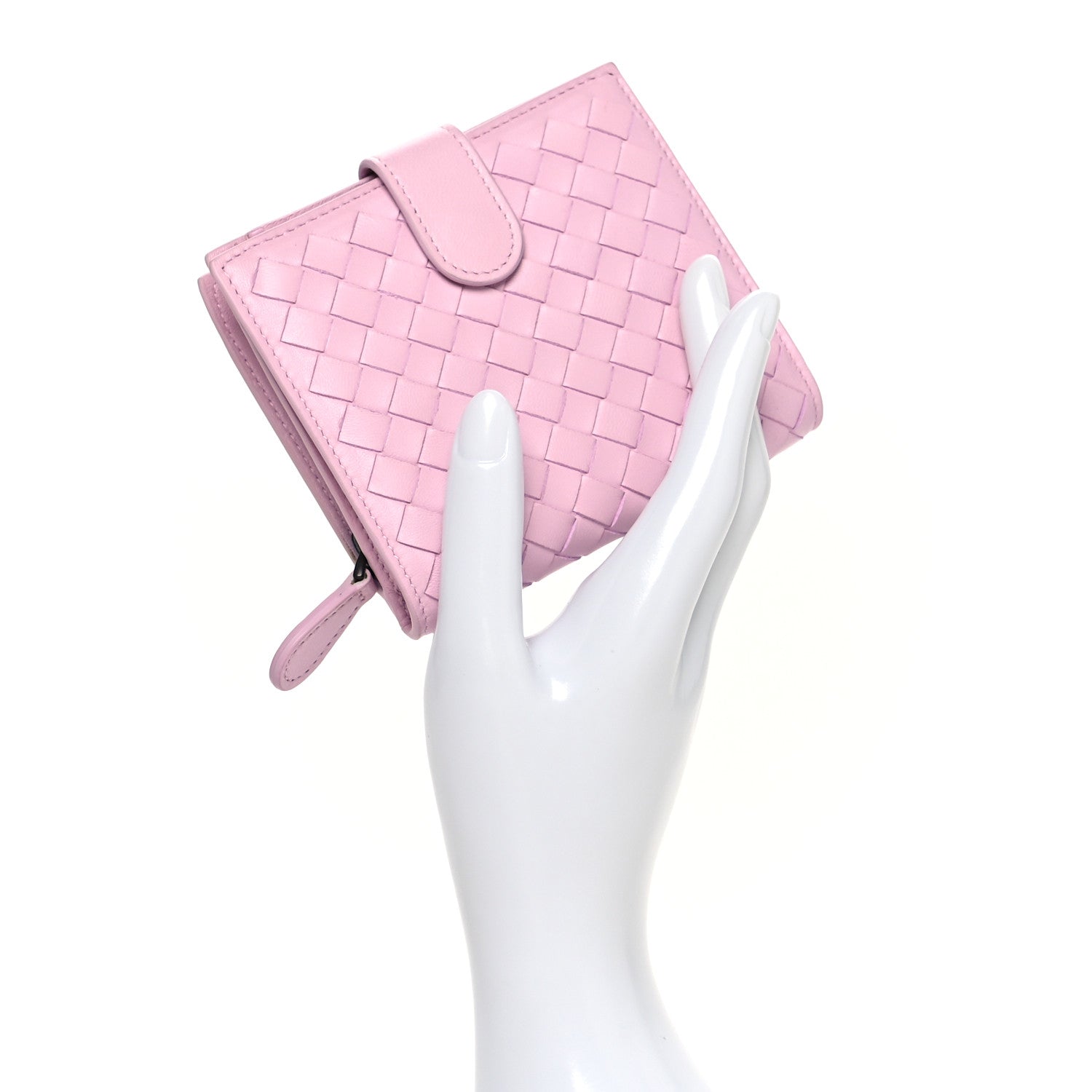 Bottega Veneta Nappa Intrecciato Mini Wallet Dragee 2 of 8