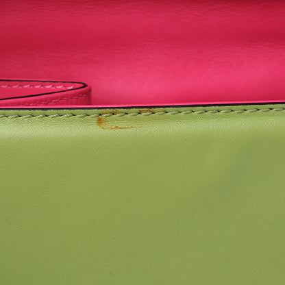 Valentino Garavani Vitello Tri-Color Large Glam Lock Rockstud Flap Pop Gardenia Pop Apple Pop Fuxia 5 of 8
