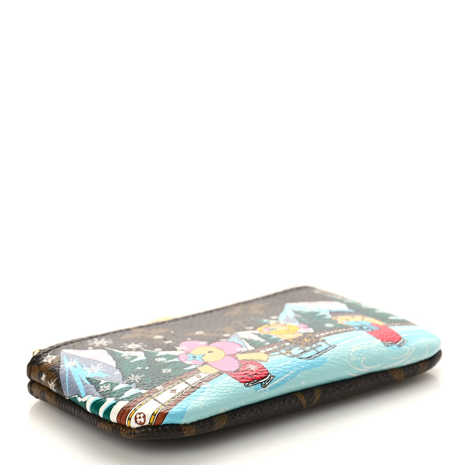 Louis Vuitton Monogram 2023 Christmas Animation Alpine Key Pouch Pink 4 of 9