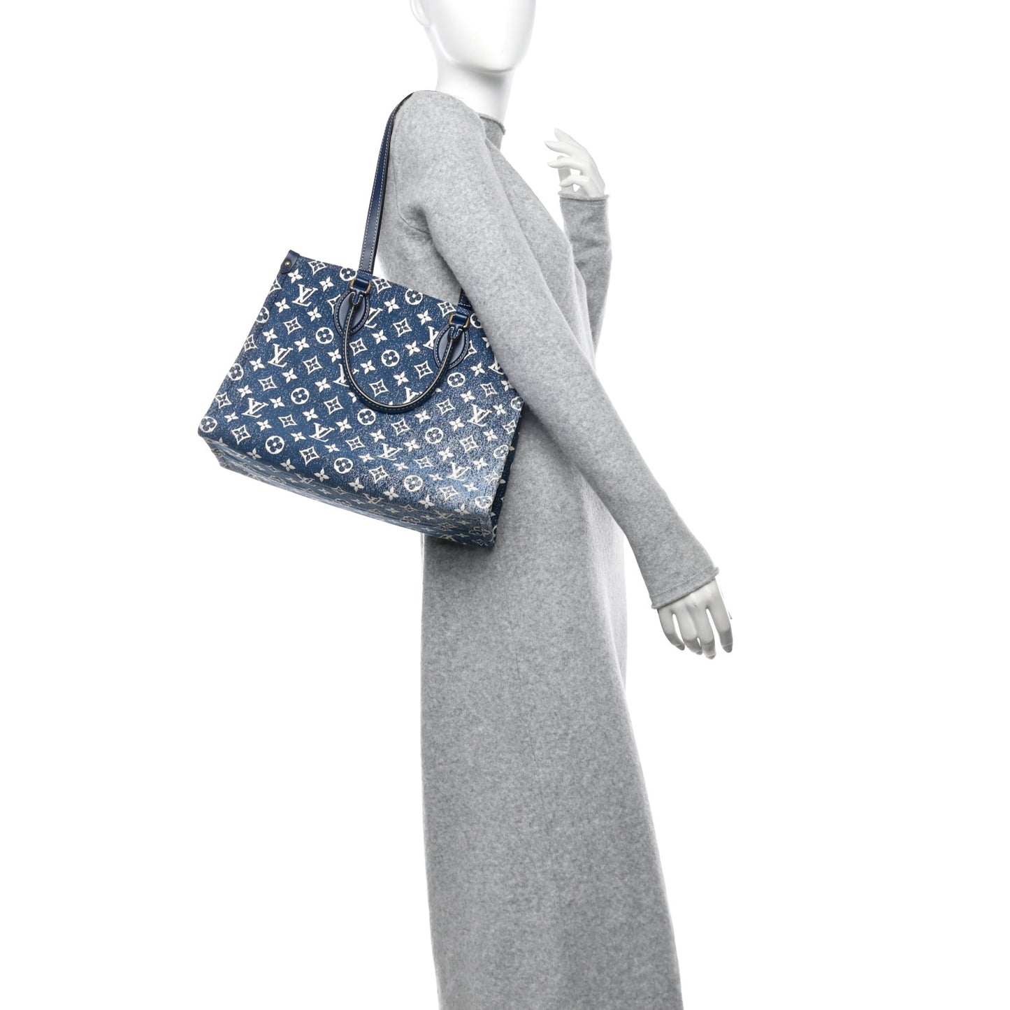 Monogram Jacquard Denim Onthego MM Bleu