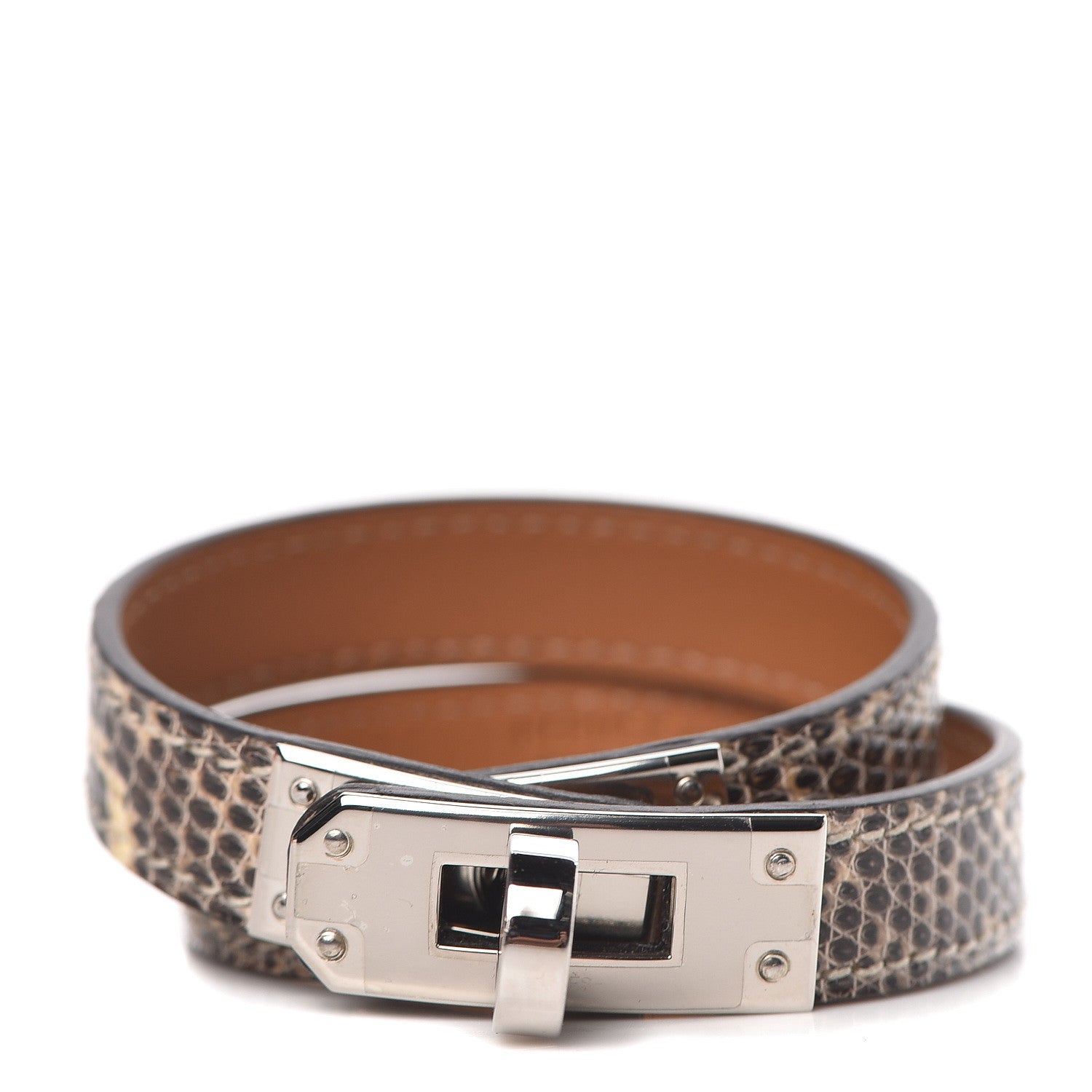 Hermes Lizard Kelly Double Tour Bracelet T2 Ombre 1 of 7