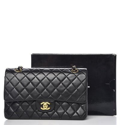 Chanel Lambskin Quilted Medium Double Flap Black 14 of 14