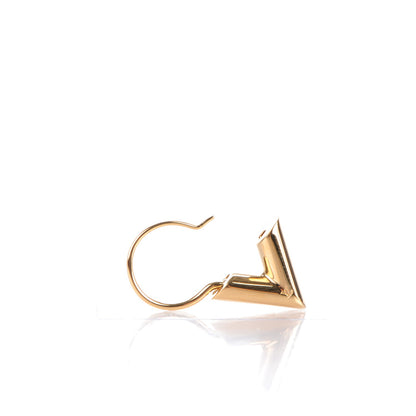 Louis Vuitton Brass Essential V Hoop Earrings Gold 3 of 4