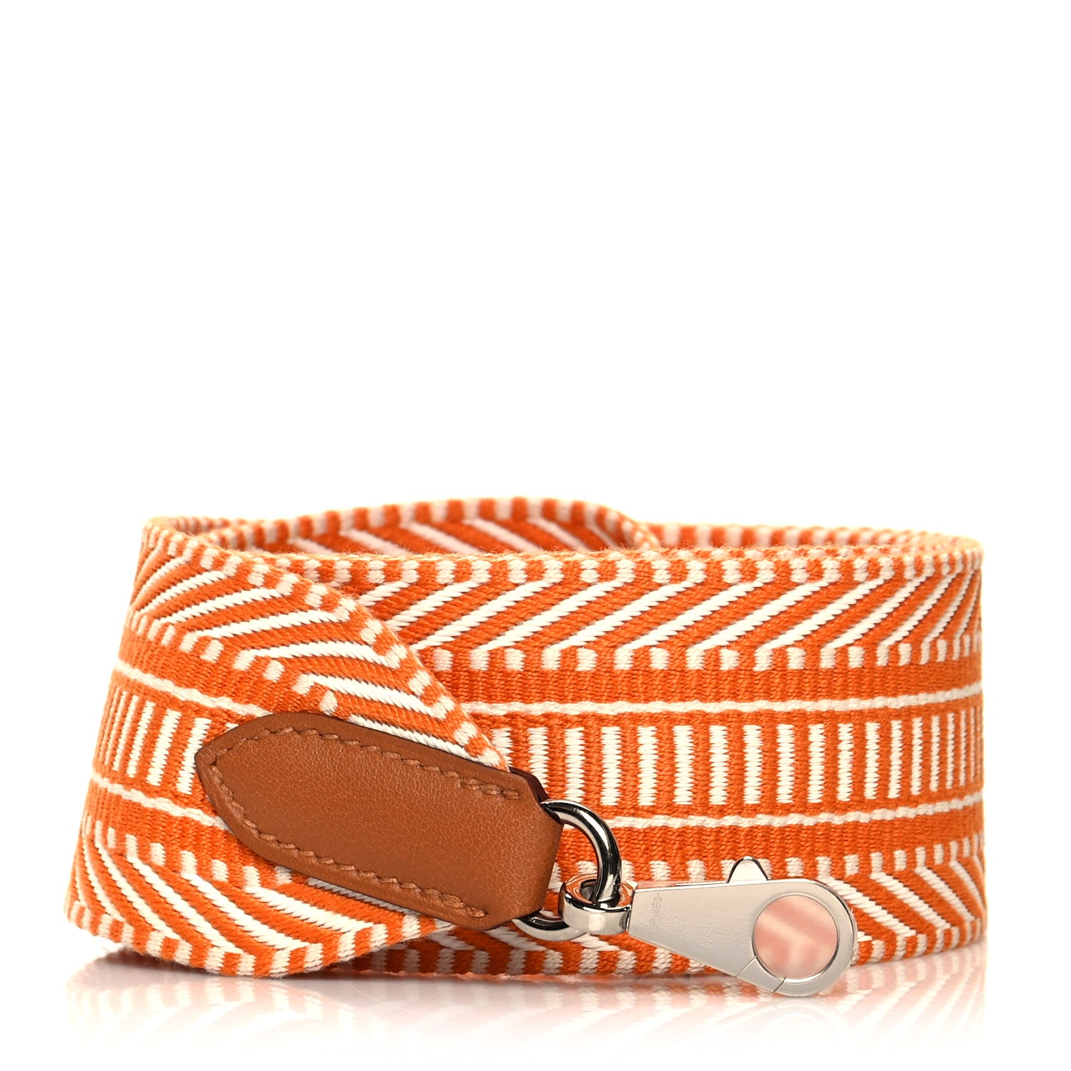 Hermes Toile Swift 50mm Sangle Cavale Shoulder Strap Ecru Abricot 1 of 6