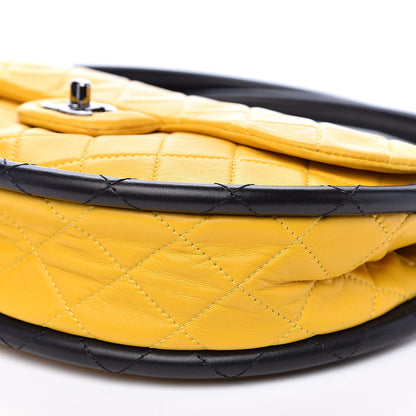 Chanel Quilted Lambskin Small Hula Hoop Flap Yellow 9 of 13