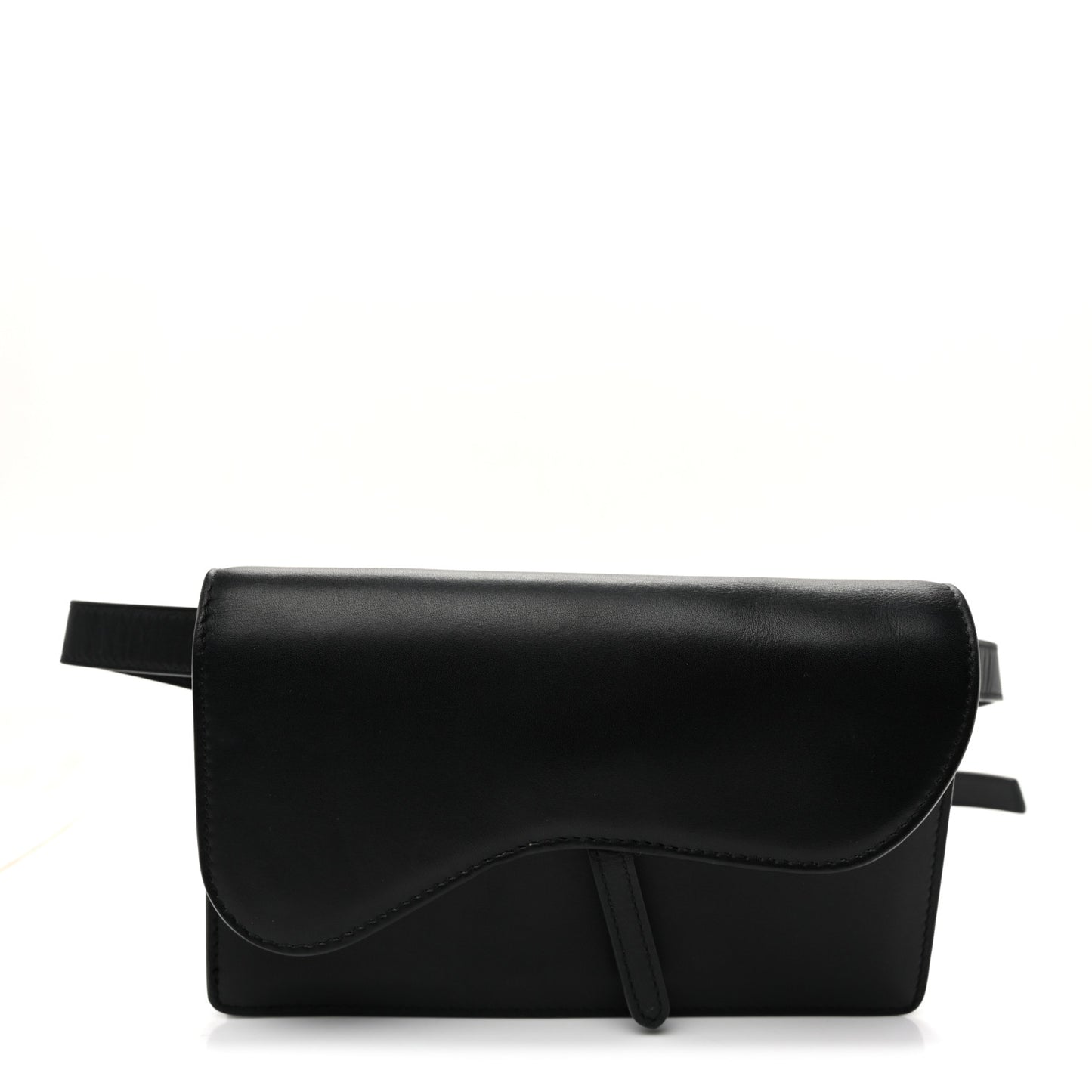 Calfskin Saddle Belt Bag Black