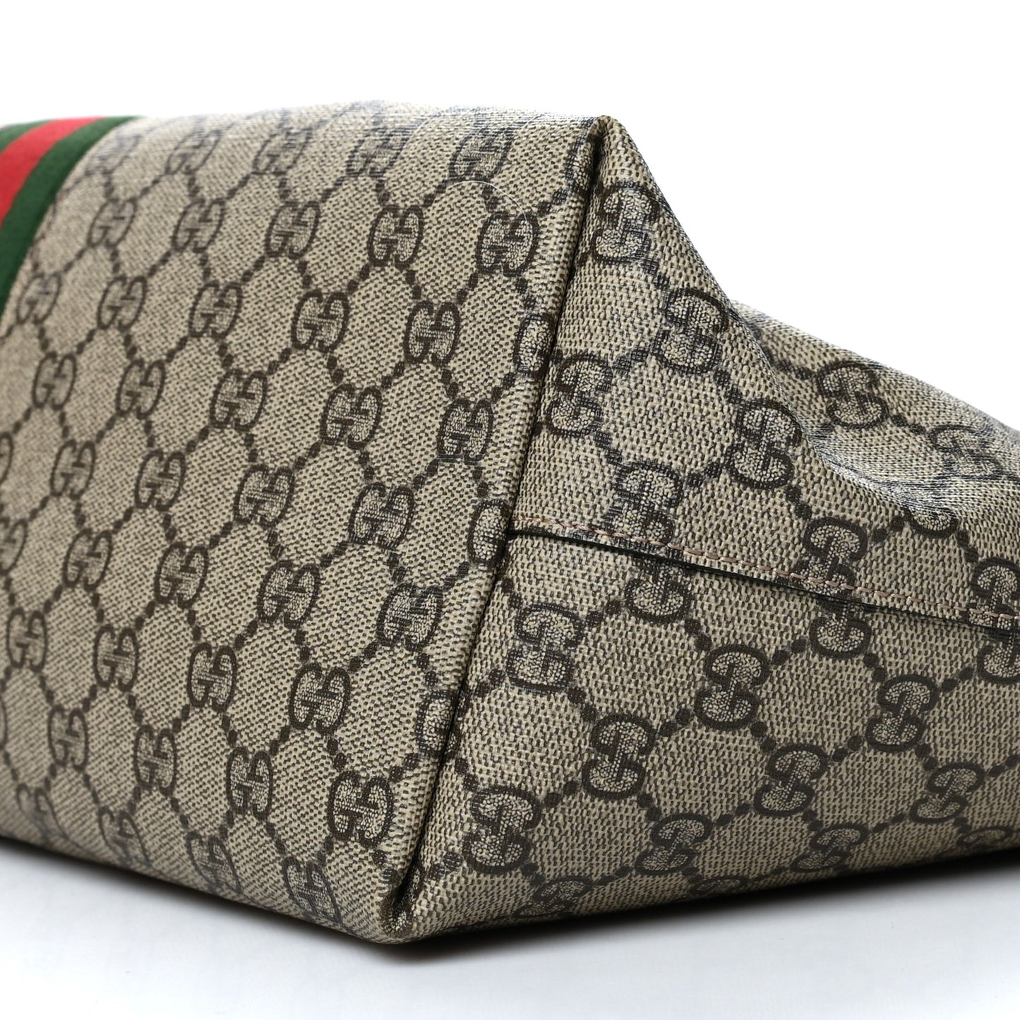 GG Supreme Monogram Medium Ophidia Shopping Tote Brown