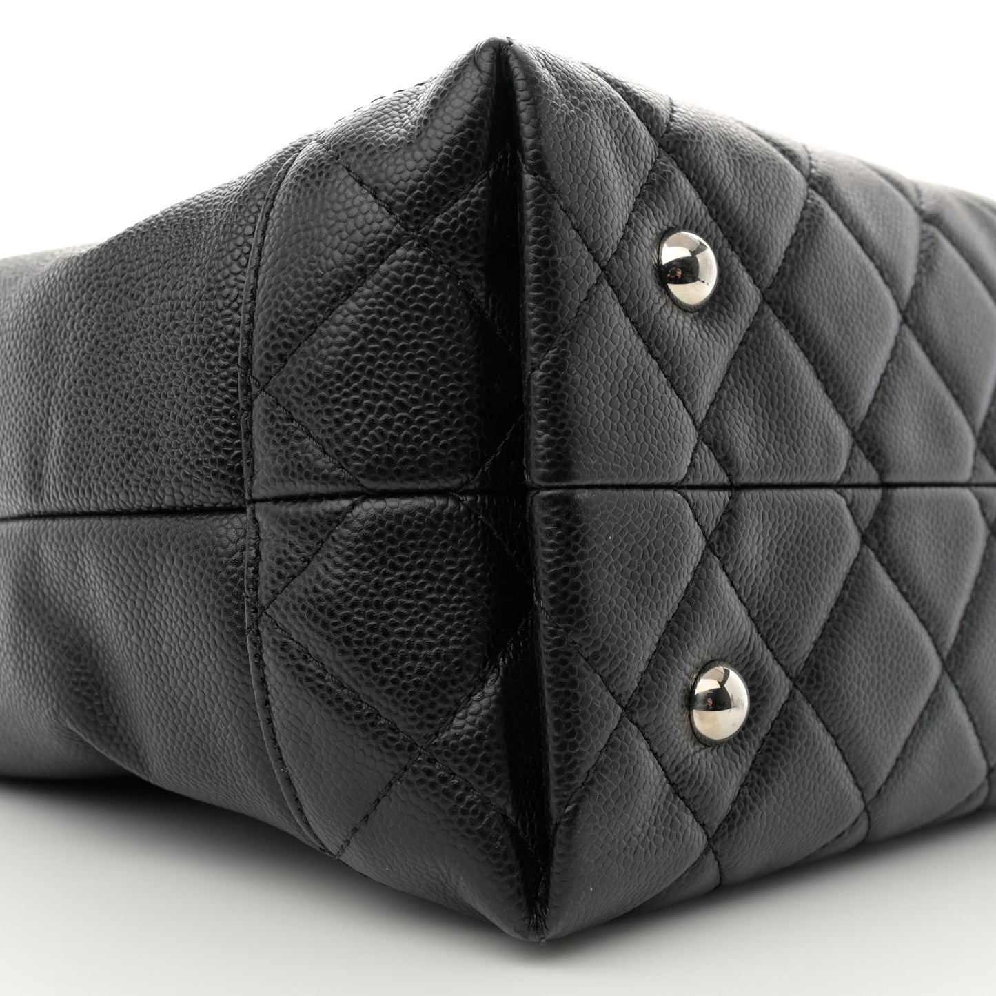 Caviar Large Soft CC Top Handle Tote Black